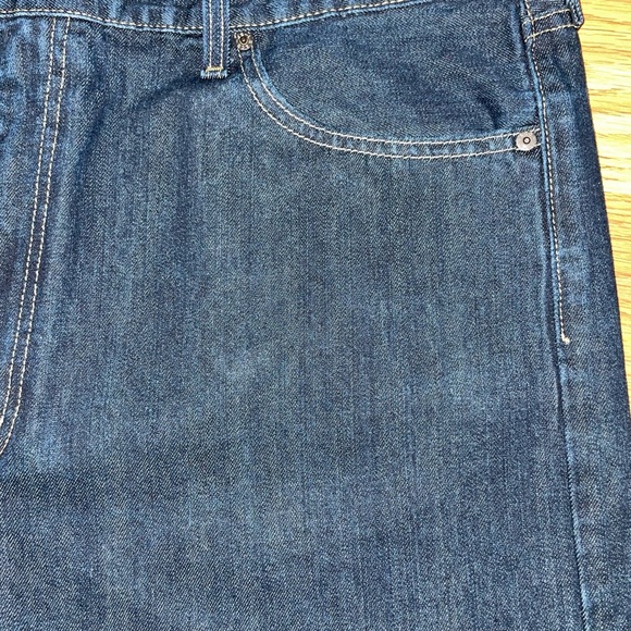 Levi’s 505 Regular Fit Straight Denim Jeans Mens Size 42x30 Dark Wash EUC - Picture 7 of 16